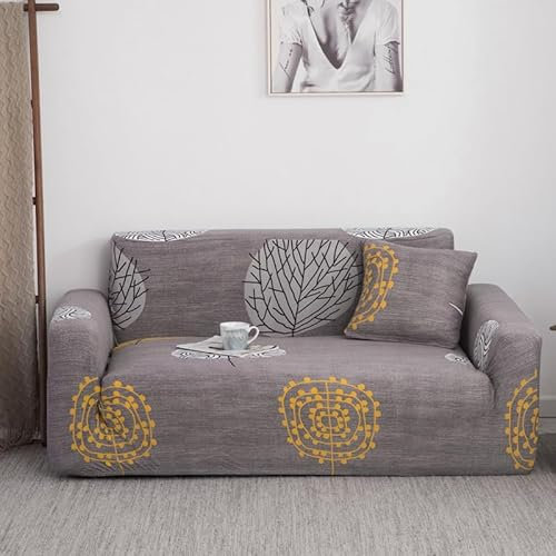 Gambo Sofa Überzug Geometrische Zweige Stretch Sofa Überzug 3 Sitzer Super Elastisch Sofabezug Mit Armlehnen Waschbarer Kratzfester rutschfest Sofa Cover Für Hunde Katzen Und Haustiere