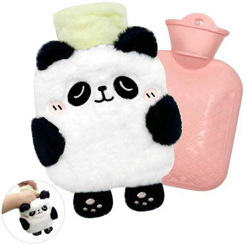 Sac d'eau chaude, petit monstre sac d'eau chaude portable, bouillotte amovible et lavable, convient aux enfants et aux adultes, sac d'eau chaude en peluche, soulagement rapide de la douleur et du