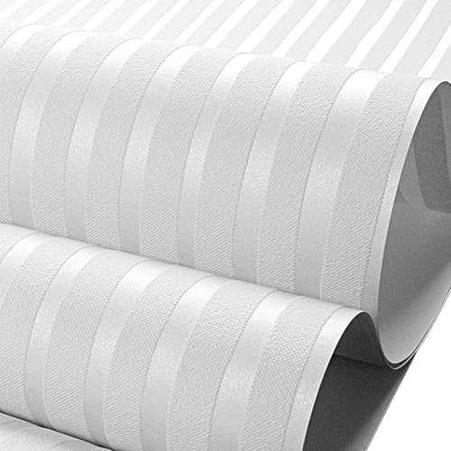 Papel tapiz adhesivo Sëlf | Papel pintado adhesivo a rayas, papel pintado decorativo a rayas | Papel pintado minimalista moderno no tejido de estilo curvo simple para sala de estar, dormitorio