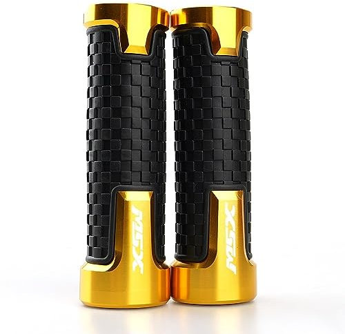 CKFDJRNAE Motorrad 7/8 22mm Lenkergriffe Für H&ONDA GROM MSX 125 MSX125 2014-2015 2016 2017 2018 2019 2020 7/8 22mm Motorrad Zubehör Lenker Griffe Griff Bar Grip(Gold)