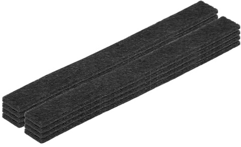 sourcing map Felt Strips with Adhesive Backing, 8 Pcs 1/2 x 6 x 0.12 Anti Scratch Furniture Felt Tapes Self-Stick Pads for Protecting Hardwood Floor, Black