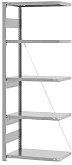 eurokraft | Schwerlast-Steckregal | einseitig | HxBxT 2000 x 750 x 400 mm | verzinkt | Anbauregal