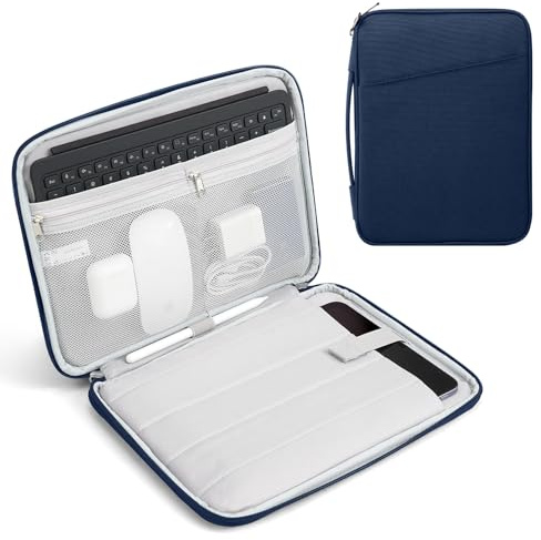 TiMOVO Étui de Tablette 13 pour iPad Air M3 & Galaxy Tab, Indigo | Sac de Protection avec Poches, Compatible avec iPad Pro 13/12,9, Tab S9/S10+/S9 FE+ 12,4, Remarkable Paper Pro 11,8
