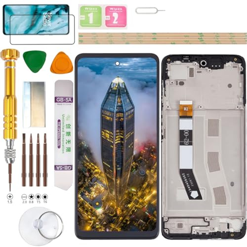 Gadget Troops LCD-skärmmontering för Motorola Moto G54 5G/G55 5G/G54 Power XT2343-2, MC410, XT2343-6, MC412 skärmersättningskit