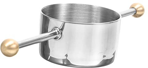 Cabilock Taza Medidora De Acero Inoxidable Para Cócteles Jigger Doble Asa Herramienta De Medición De Licor Para Barman 30/60 Ml Adecuado Para Bar y Restaurante Plata
