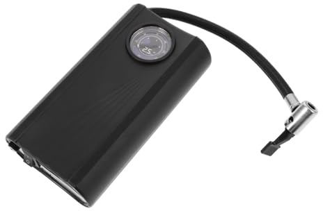AKOOSY Pompa Gonfiaggio Pneumatici Auto Portatile Elettrica Mano Compressore Aria Manometro Digitale Gonfiatore Pneumatici Versatile e Sicuro per Auto Palloni Design Compatto e Pratico