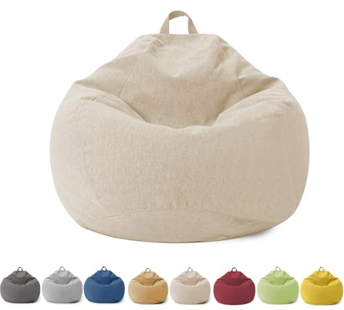 Sacco Seduto per Bambini e Adulti, Coprimaterasso Sacco Seduto Senza Riempimento, con Cerniera, per Adulti e Bambini, 100 x 120 cm Poltrona Sacco per Camera da Letto, Ufficio, Soggiorno, Terrazza