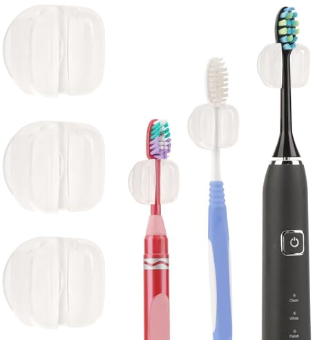 6 soportes para cepillo de dientes con ventosa para espejo, colgador de cabezal de cepillo de dientes eléctrico montado en la pared para baño, gancho multifuncional impermeable para toalla, llave y