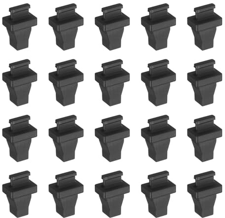 QUARKZMAN Tapas Protectoras De Polvo SC, Tapas De Silicona Negras para Fibra Óptica Protectores De Puerto para Switches Routers Tarjetas De Red Convertidores De Medios Paquete De 100