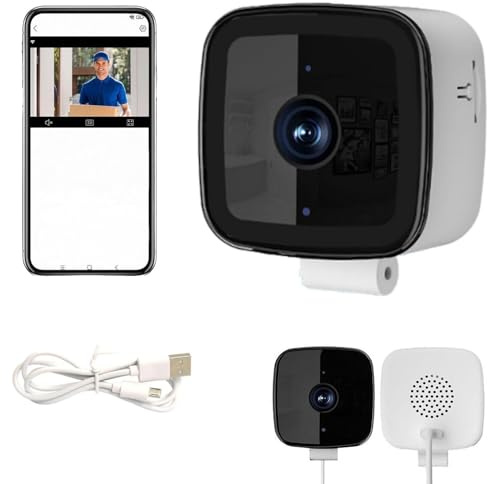 GUSHE Smart 2K Window Security Camera, Indoor Window Camera, Safeview Window Camera with AI Color Night Vision, 24/7 Recording & Smart Alerts, 2.4GHz & 5GHz WiFi Window Cameras for Home Security