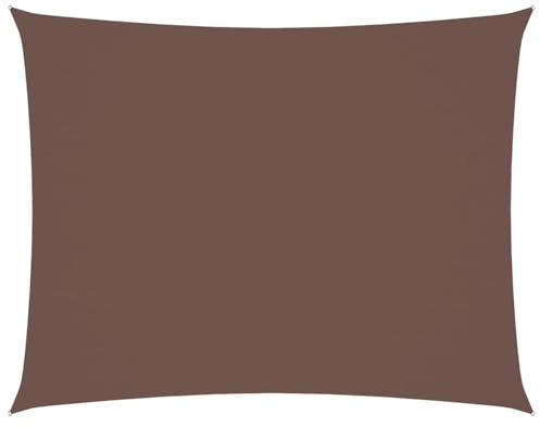 Gecheer Sonnensegel Oxford-Gewebe Rechteckig 6x7 m Braun, UV-Schutz Wasserdicht Sonnenschutz für Terrasse Pool Lounge-Bereich Kinderspielplatz135827