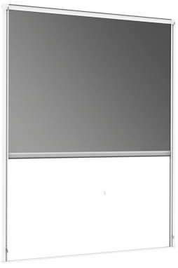 Windhager Cool Parasol para Ventana Enrollable para Colgar, Marco de Aluminio, protección contra el Calor, Mosquitos, Kit de Montaje 100 x 160 cm, Color Blanco