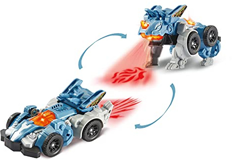 VTech Fire-Mini-Triceratops Dino-Auto-Transformer mit Lichteffekten