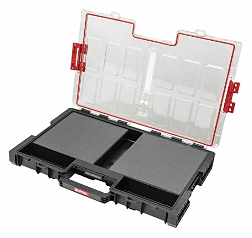 Qbrick System ONE L Organizer mit Schaumstofffüllung 5123 Werkzeugkiste Box Werkzeugkasten Werkzeugbox Koffer Multi Koffersystem Sortimentskasten Werkzeugaufbewahrung selbst gestalten (KG), Schwarz