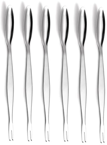 IMEEA Seafood Forks Picks Crab Leg Forks/Picks SUS304 Stainless Steel Seafood Tools for Lobster, 8.3-Inch