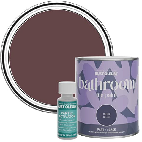 Rust-Oleum wasserfeste lila Fliesenfarbe für Badezimmer in Hochglanz Finish - Mulberrystraße 750ML