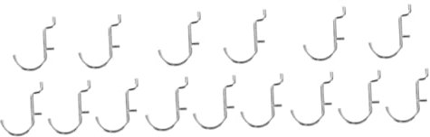 Angoily 15 Pcs Hook up Heavy Duty Hangers for Clothes Metal Pegboard Tool Hangers Peg Board Tool Metal Pegboard Hook Heavy Duty Garment Rack U Shape Pegboard Hook Perforated Wall Hook Set