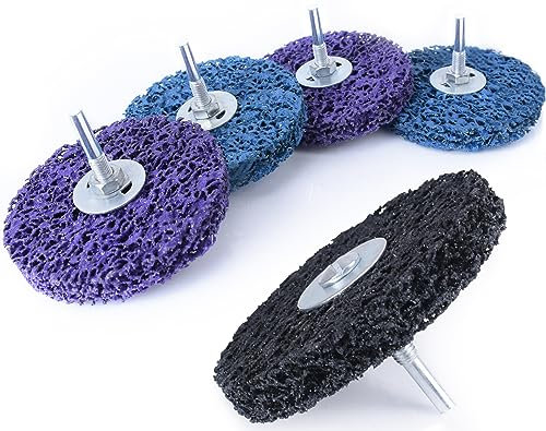 Tendak 5 Stück CSD Scheibe 100mm CBS Schleifscheibe Set, Grobreinigungsscheibe CBS Reinigungsscheibe für Winkelschleifer von Farbe, Oxidation Reinigen