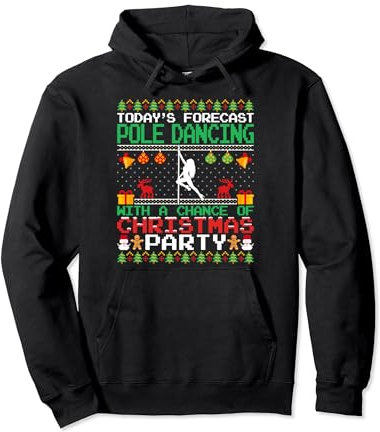 Pole Dancing Christmas Party Pole Dancer Dance Christmas Pullover Hoodie