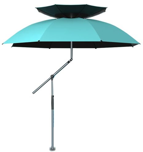 Ombrellone da Spiaggia Impermeabile 222cm/240cm, Ombrellone da Pesca con Protezione UV, for Spiaggia, Giardino e Pesca All'aperto (Color : A, Size : 240cm(7.8ft))