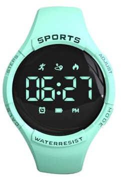Montre Digitale Enfant IP67 Étanche Chronomètre Podomètre Marche Ado Femme Non Connectée Avec Alarme Sport Bracelet en Silicone