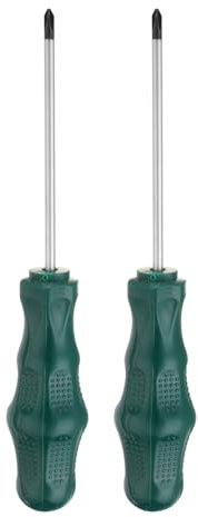 sourcing map 2pcs PH0 Phillips Screwdriver #0 5.8 Magnetic Screwdrivers 3 CR-V with Ergonomic Handle for DIY Repairing, Green