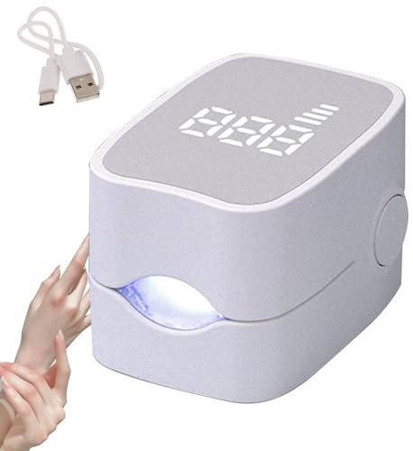 Rqrdww Nail Light, Rechargeable Nail Cleaner, Nail Cleaning Device, Travel Nail Tool, Toenail Cleaning Light, UV Light, Portable Nail Cleaner, Manicure Hygiene Tool for Nail
