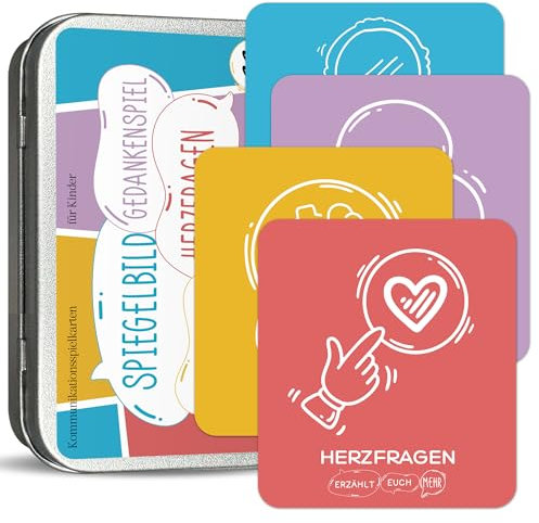 BIROYAL Erzählt euch mehr für Kids - 88 Gesprächskarten In 4 Kategorien - Kennenlernen Spiel - Reisespiele für Kinder - Perfektes Spiel Für Achtsamkeit und Selbstreflexion