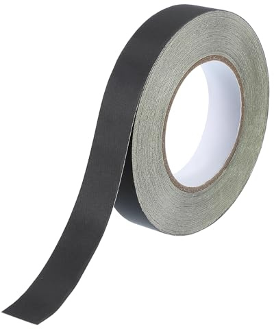 PATIKIL Cinta Eléctrica De Tela De Acetato 25mm x 30 Metros, Cinta Adhesiva De Tela Aislante Negra Para Reparación De Computadora Portátil Automotriz Guitarra Arneses De Cable