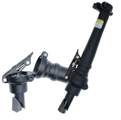 35,6 cm faltbarer Fahrrad-Lenkervorbau, Schnellspanner, verstellbarer Riser, schwarzer Stahl, 340 mm Länge, 25 mm Oberrohr für E-Bikes, Roller (schwarz, rechts gefaltet)