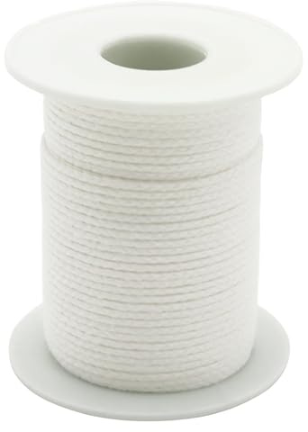 61m Kerzendocht Rolle, Baumwolle Dochte für Kerzen Gießen Candle Wick Kerzendochte für Kerzen, Rauchfrei Geflochtene Runddocht für Kerzenherstellung DIY Duftkerzen, dochte für Kerzen gießen