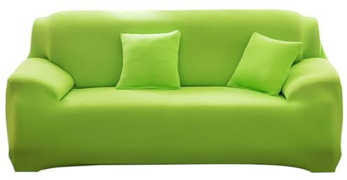 HotYou Sofa Überzug 1/2/3/4 Sitzer Stretch Sofabezug Universal Waschbare Couch Überzug Sofaüberwürfe Elastische Couchbezug rutschfest Sofaschoner für Hunde Katzen,Grün 1,2 Sitzer
