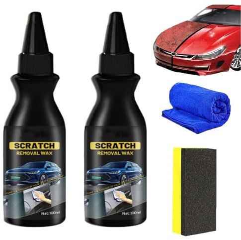 100ML Vernis à Froid Pour Voiture, Rayure Voiture Carrosserie, Expert Efface Rayures Carrosserie de Voiture pour Rayures de Peinture, les Tourbillons, les Marques, les Abrasions (*2)