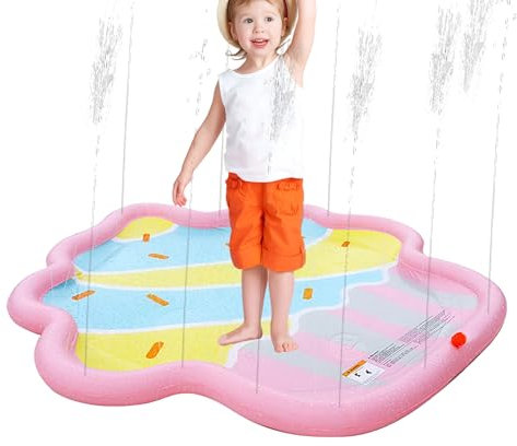 Sprinkler Mat for Dogs | Dog Sprinkler Shallow Pool | Portable Outdoor Water Activity for Garden Lawn Backyard Yard Camping Sites