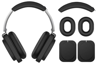 3-in-1 Silicone Case Cover for Nothing Headphone(1), Ear Pad Case Cover/Ear Cups Cover/Headband Cover,Nothing Headphone (1) Accessories, Washable & Sweatproof,Black