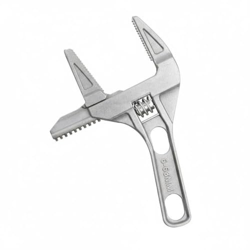 Adjustable Spanner Wrench – 6–68mm Wide Jaw Ultra‑Thin 2‑in‑1 Shifting Spanner, 200mm Aluminum Alloy Plumbing Wrench for Bathroom, Washbasin, Pipe & Tube