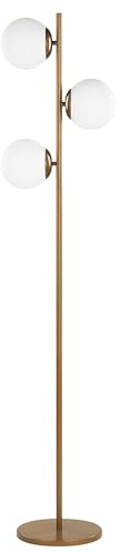 Beliani Stehlampe Metall gold Höhe 153 cm 3-flammig Glasschirme Kugelform modern Wadi