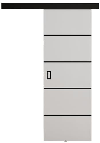 KIER FURNITURE Türen Werdi Plus 60 Moderne Schiebetüren - Wandschiebetür - Universal Links und Rechts - Metallschiebesystem - Robust, Haltbar - Stabil, Langlebig - Weiß B66xH205xT1,6 cm
