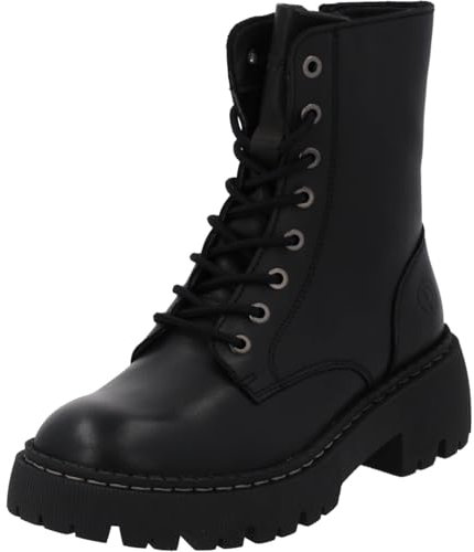 Palado Stiefeletten Damen Thryne – elegante Boots Made in Portugal - leicht gefütterte Stiefel - bequeme Schnürstiefel Schwarz UK7 - EU40