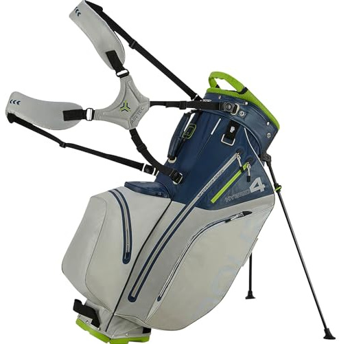 Big Max Aqua Hybrid 4 - wasserdichte Golftasche - Cartbag - Blaugrau