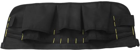 Tofficu Short Canvas Utility Apron Multiple Pockets for Workshops Carpenters and Gardeners Adjustable Tool Waist Apron for Men and Women