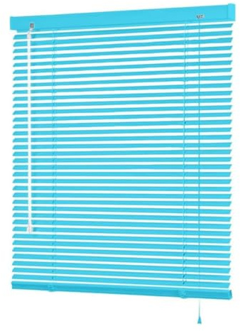 AJTXCSFOQL Persiana de Aluminio Venecianas para Ventanas y Puertas 48 56 98 120 76 66 100 104 130 145 165 150, Protección Solar y Privacidad, Montaje Incluido, Persianas Veneciana A Medida(Sky Blue)