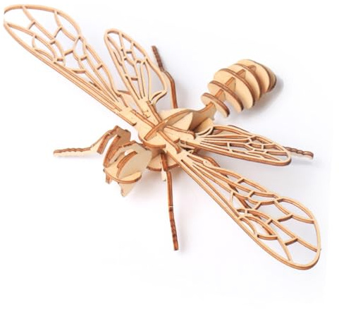 Hohopeti Rompecabezas 3D de Madera 8 Piezas Modelo de Figura de Insecto para Pintar sin Pegamento ni Herramientas Juguete Educativo para Adecuado para Aprendizaje y Juego Familia