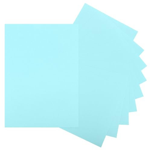 QUARKZMAN 10 Feuilles De Papier Cartonné Bleu Clair 8.5 x 11 A4 Papier Épais 250gsm/170lb Carton En Gros Pour Imprimante DIY Scrapbook Menus Cartes Invitations Et Artisanat
