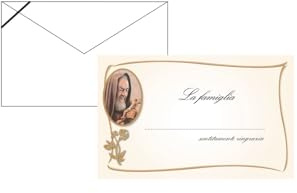 Generico Biglietti di Ringraziamento per Lutto con Buste luttate, 9x14 cm, 100/100 Pezzi, Design Elegante