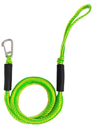 4ft Boot Andockseil mit Haken Bungee Dock Line elastisches Seil Zubehör for Boot Jet Skiing Dockleinen, Seil(Green)