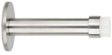 Klebe-Türstopper für Wand | 90 x 45 mm | Edelstahl AISI 304 | Gummi Weißer | Stoßdämpfer | 040128BADAM| EVI Herrajes