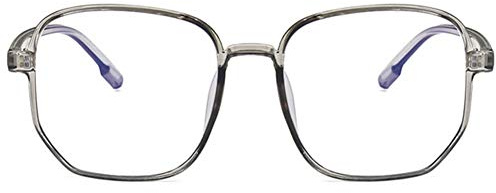 KOOSUFA Mode stora anti-blåa glasögon utan synstyrka kvinnor män retro fyrkantigt blått ljusfilter glasögon glasögonbågar datorspel anti-trötthet glasögon med etui