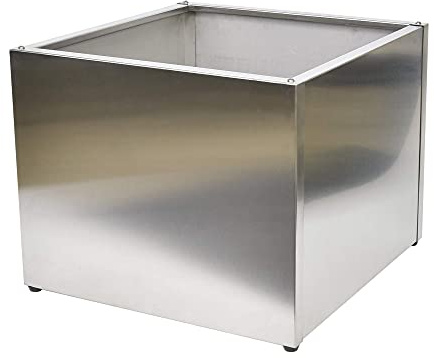 Köhko® Vaso quadrato in acciaio inox, 60 x 60 x 50 cm