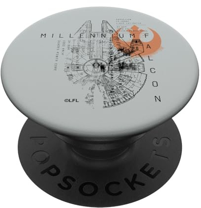 Star Wars Millennium Falcon Schematic PopSockets Adhesive PopGrip